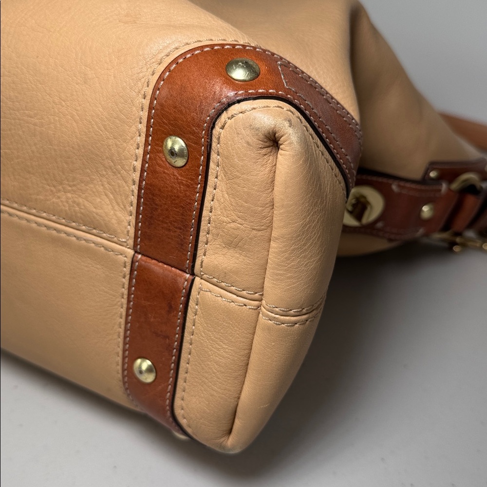 Coach Carly Large Hobo Bag Beige Leather Y2K Slouchy Shoulder Bag Vintage - Picture 11 of 15